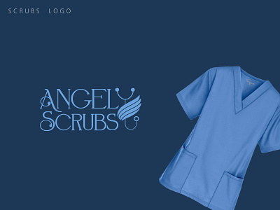 Scrubs logo design angel blue logos logoscrub scrubs wings