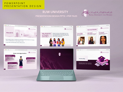 RUW university show case presentation design arab illustrator infograp[hic infographic powerpoint pptx pptx design presentation presentation design