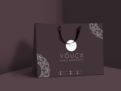 vouch identity arab arabic arabic brand arabic calligraphy arabic logo bag bag mockup branding fashion branding feminine identity illustration illustrator logo luxury packaging design paper bag sack shopping bag visual elements