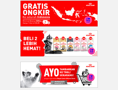 E-commerce Banner Royal Canin ID app design e commerce design flat illustration illustrator layout design ui web