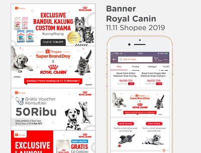 Banner for Royal Canin banner ads design ecommerce app illustrator ui vector web