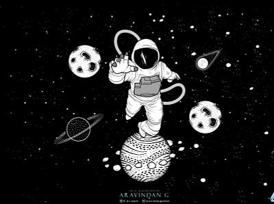 Space Invasion adobe adobe illustrator animation asteroids astronaut astronauta astronauts cosmonaut design illustration planets space spaced spacedchallenge spaceman spaceship