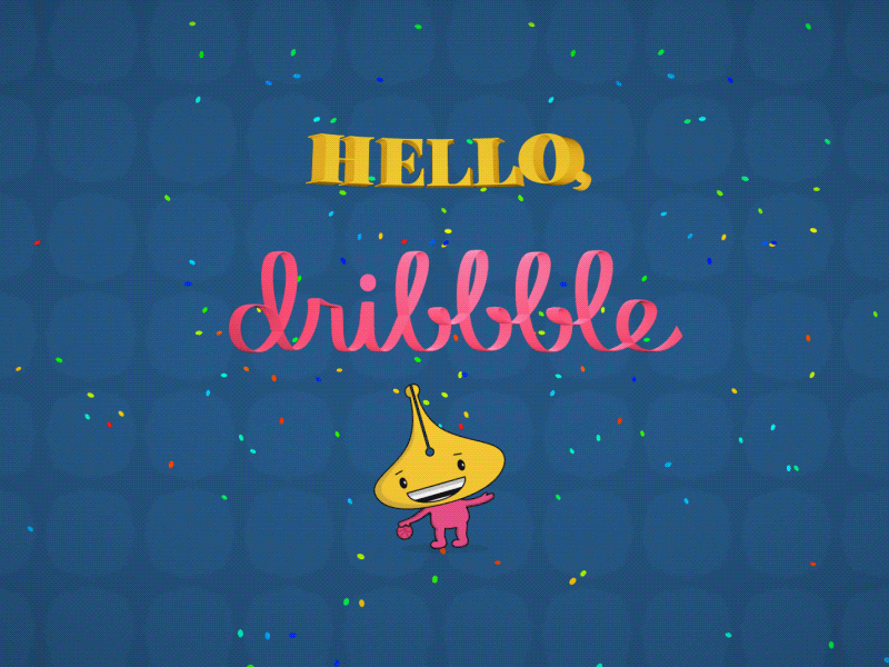 Hello dribbble after effects animation animation 2d character gif loop motion graphic design