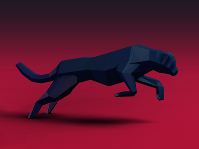 The Cheetah - Low Poly