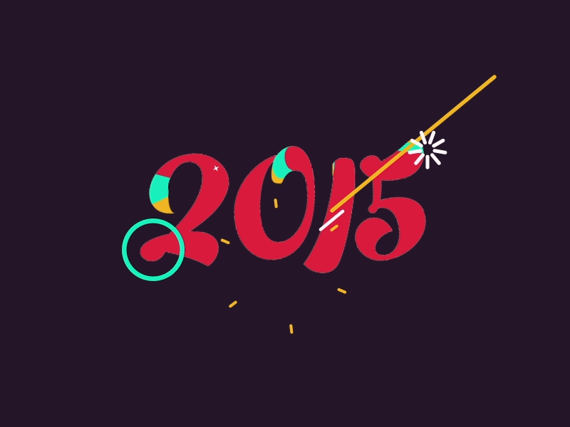Happy New Years • 2015 - GIF 2015 animation fireworks happy happy new years new new years sparks year years