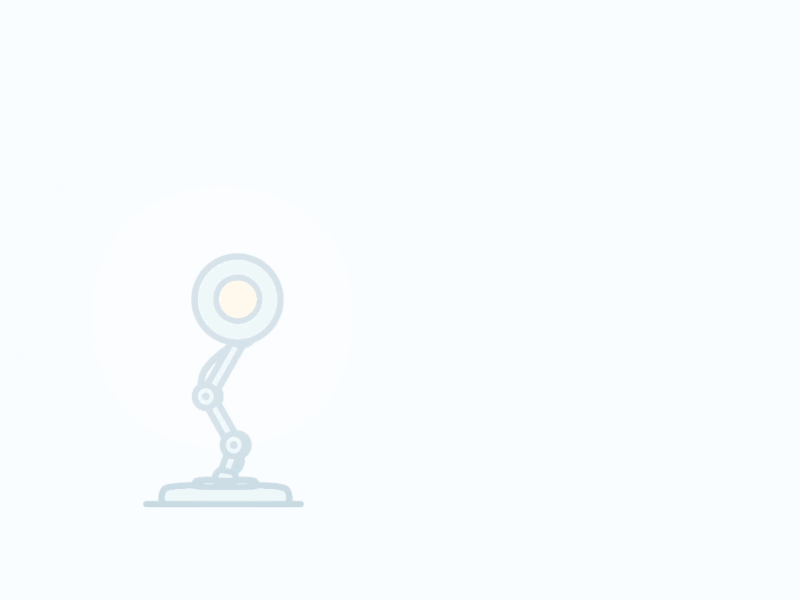 Pixar Lamp Line Art - GIF by Tsuriel ☰ on Dribbble