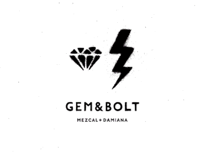 Gem & Bolt - GIF alcohol animation diamond drink electric lighting logo party