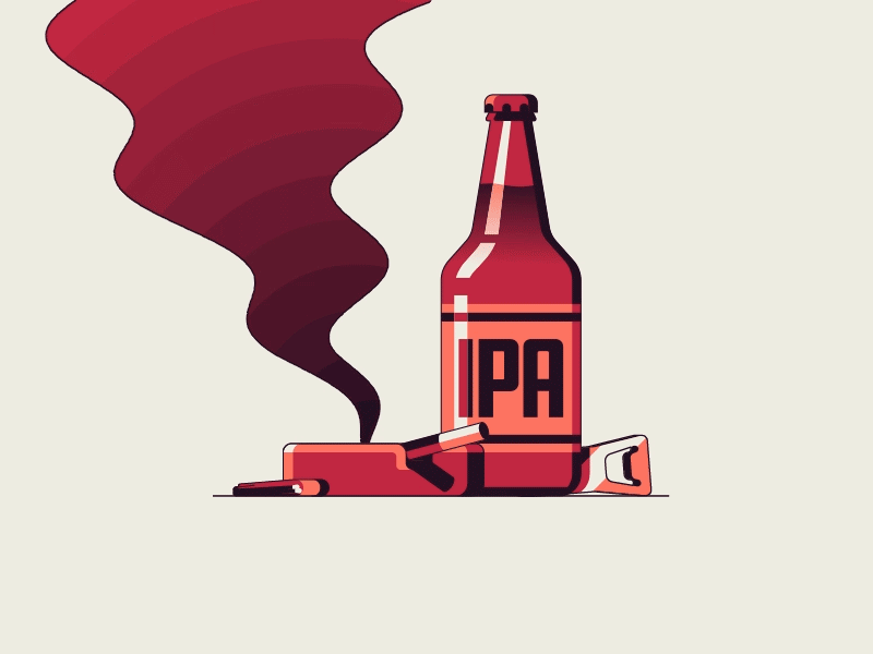IPA - GIF beer cig flat ipa matches smoke