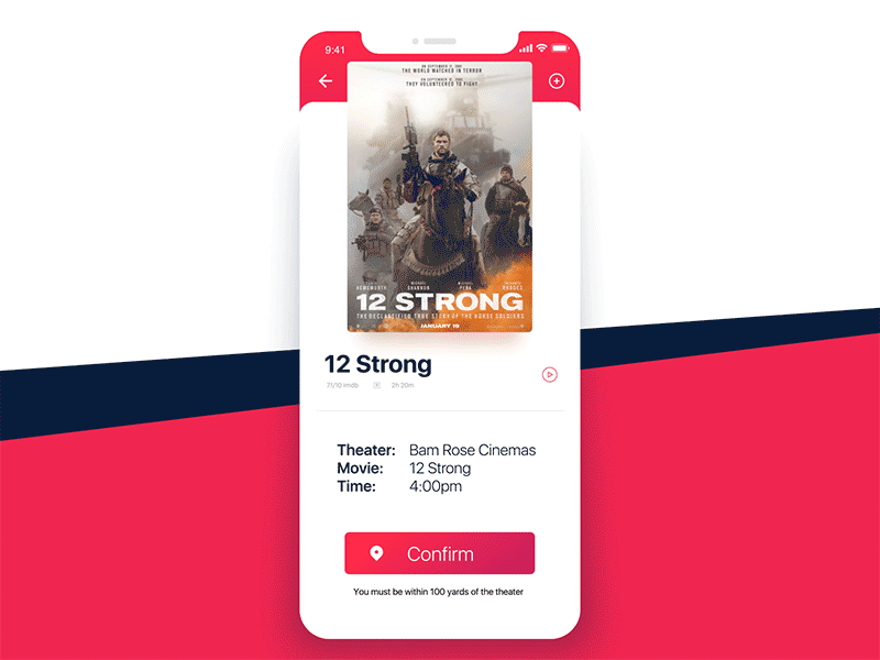 MoviePass Concept Design layout moviepass redesign theater ui ux