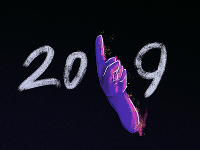 Happy New Year! 2020 2019 2020 animation fbf fireworks frame by frame frame by frame animation hands photoshop