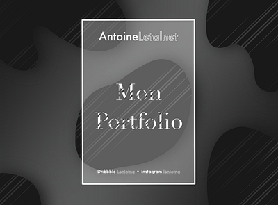 Portfolio's cover black and white cover design gradient illustration portfolio procreate vector