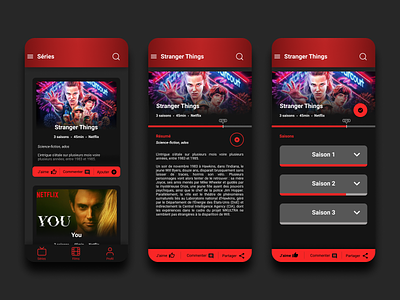 TV Shows mobile app concept app design iphone materialdesign series ui web