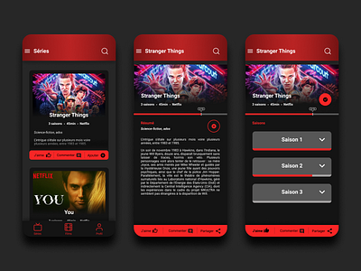 TV Shows mobile app concept