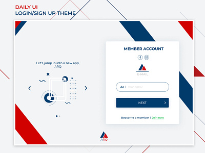 DailyUI Login/Sign Up app app design concept dailyui design interface login sign up ui uiux