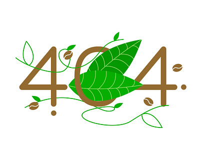 Coffee 404 404 404 error 404 error page 404 page coffee coffee bean coffee shop design flat illustration illustrator ui vector