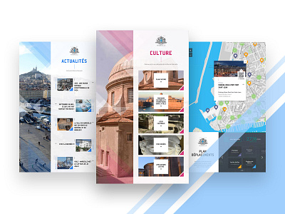 Marseille's Digital Urban Totems (2015) app design mobile ui ux