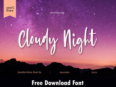 Font Cloudy Night