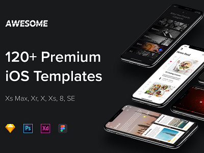 Awesome iOS UI Kit - DOWNLOAD 2020 account app application balance design flat ios minimal mobile trend trending trends ui ux