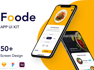 Foode - Best Food Order Mobile App - DOWNLOAD 2020 app application business design flat ios minimal mobile trend trending trends ui ux