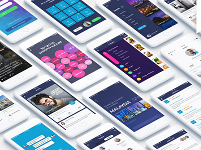 Mountify Mobile UI Kit android app application automation blue cactus control curve degree design farm graphic interface mobile plant planter plants ui ux uxui