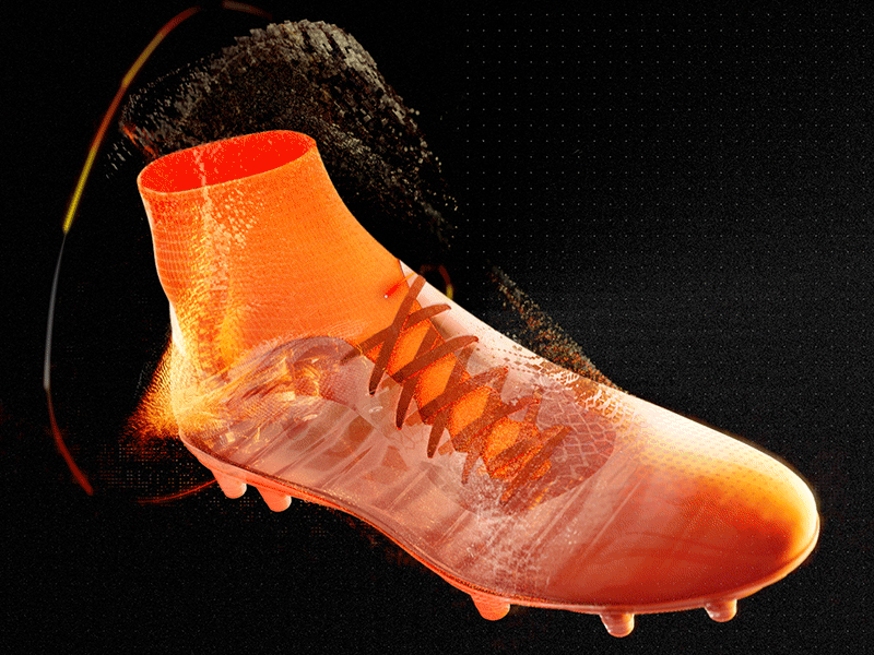 Hypervenom II Orange 3d animation design fx hypervenom motion nike orange rnd shoe ui ux