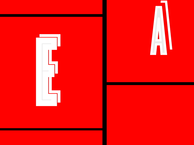 Type Blocks 2d 3d animation color design google motion red shapes type typeface
