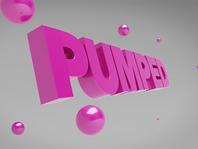 Pumped Ident 3d advertising animation branding c4d design graphics motion pink