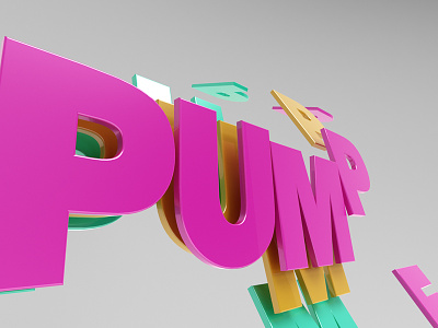 Pumped Ident 2 2d 3d advertising ae animation c4d color design ident motion