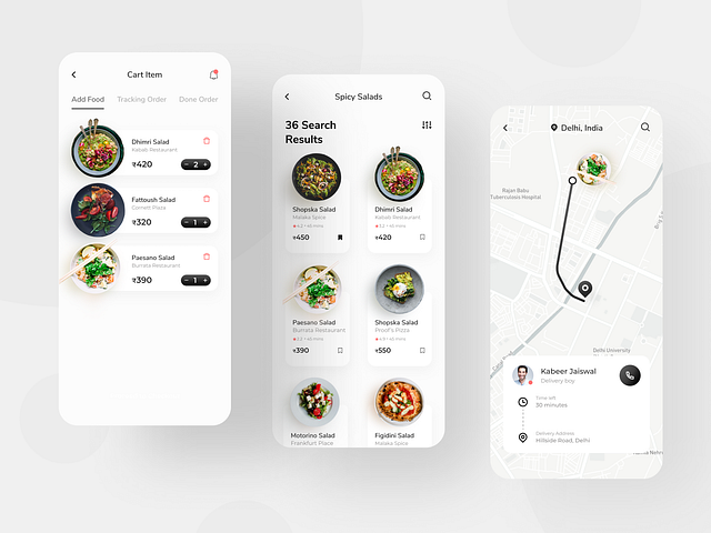 Food Delivery App. by AMRITA PATHANIA on Dribbble