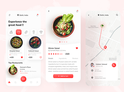 Food Delivery App food app food delivery app food ordering app minimal mobile app mobile ui ui ui design