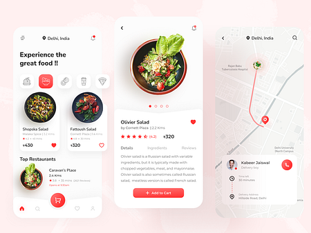 Food Delivery App by AMRITA PATHANIA on Dribbble