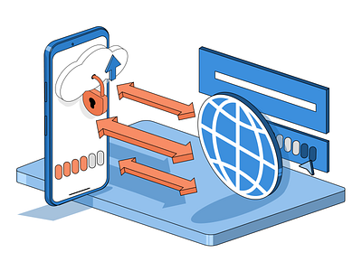 Memory consumption arrows ill illustration