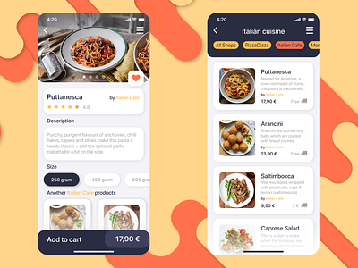 Food Delivery Company App app design flat ui ux