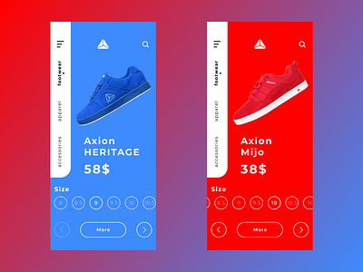 Axion Footwear App app app design design flat footwear app footwear design interface mobile mobile app design shoes shoes app ui uidesign uiux wear website