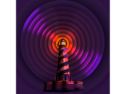 Lighthouse design illustration logo vector