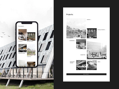 ZARYA DEVELOPMENT- projects page architecture design editorial layout main page minimalism photos portfolio projects typography ui uiux web design website