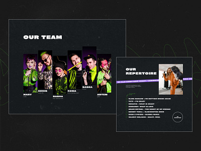 BOMBAY COVER GROUP — website bright cover band design green layout main page music purple typography ui uiux web design website white