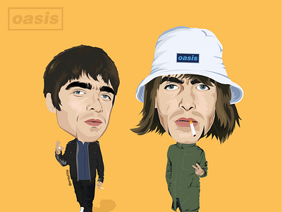 Oasis artwork design drawing illustration illustrator illustrator art music oasis