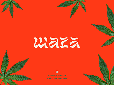 Waza - Sparkling Beverage beverage cannabis cannabis drink design logo design sparkling water