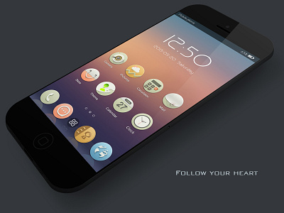 Follow your heart icon interface theme ui