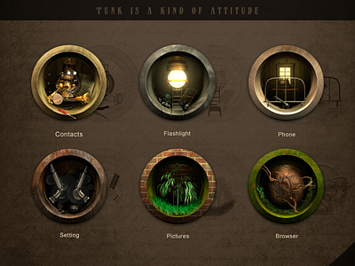 Punk is a kind of attitude! browser contact flashlight icons phone pictures setting ui
