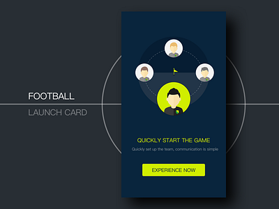 Launch Card badge football game icon launch card man soccer sport terminator trophy ui
