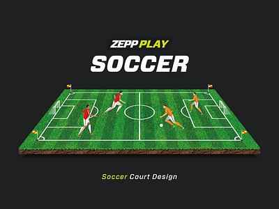 ZEPP Soccer - Court Design 3d court court design football icon soccer ui xg zepp