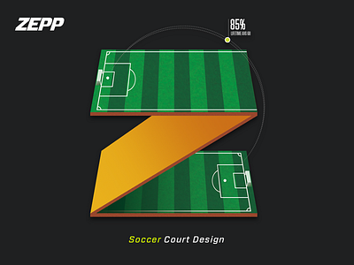 ZEPP Soccer - Court Design 3d court court design data football icon soccer ui xg zepp