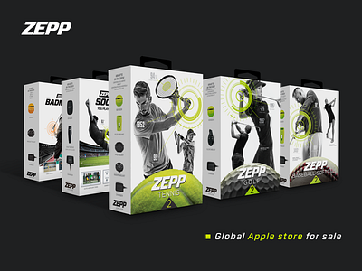 ZEPP Product packaging design badminton baseball football golf intelligent hardware packaging product soccer sport tennis zepp