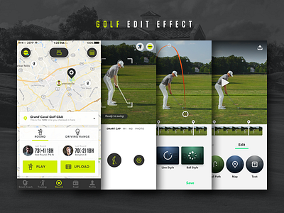 ZEPP Golf App Video editing effect animation app data editing effect golf icon sport ui video zepp