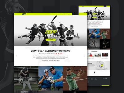 ZEPP Official Website golf icon official website soccer sport tennis ui web website xg zepp
