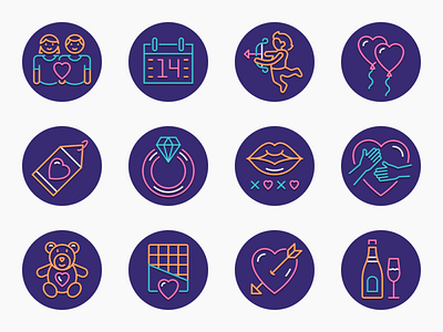 Valentine Icon Set app design flat icon icon set icons illustration set ui uiux ux valentine valentine day