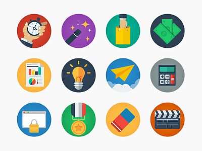 Modern Flat Icons app design flat free icon icon set iconography illustration ui ux