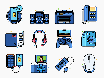 Devices Icon Set app design device devices flat icon icon set iconography illustration technology ui ux